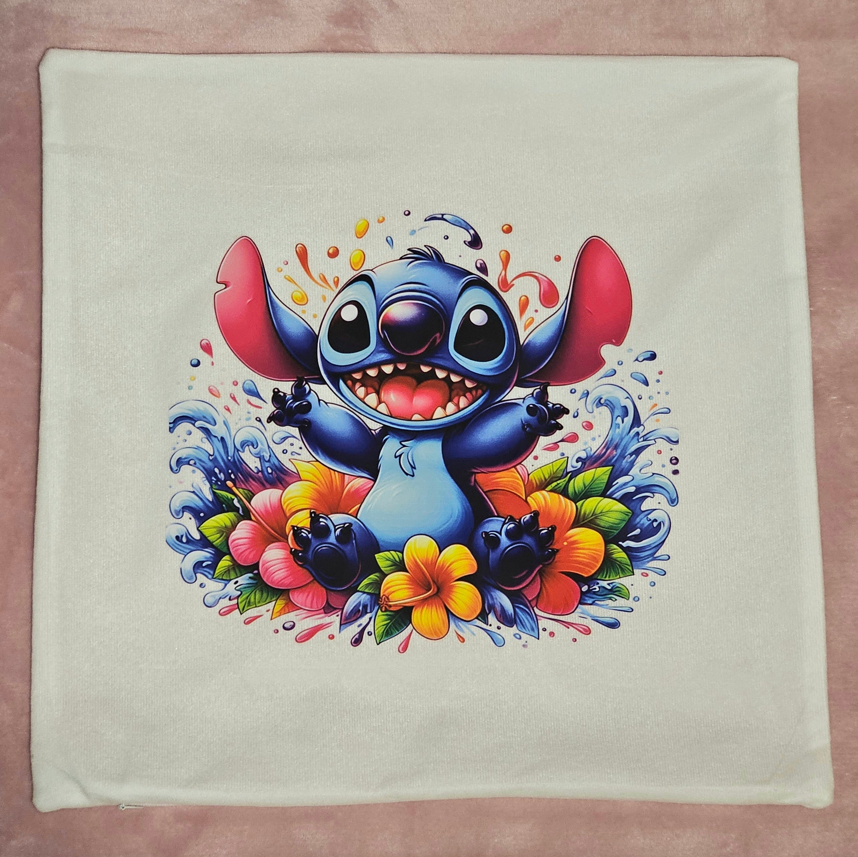 Tropical Blue Alien Cushion Cover