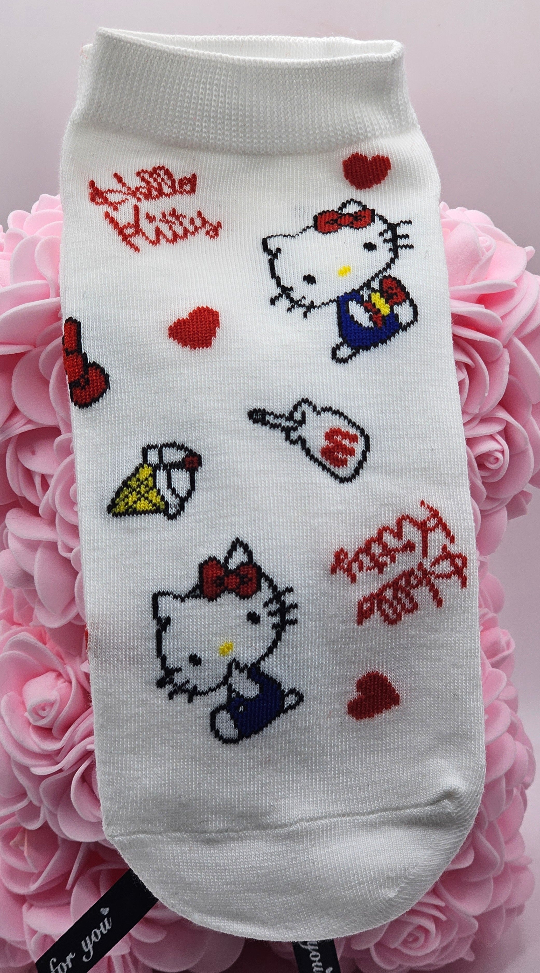 Hello Kitty Icons Pattern Ankle Socks