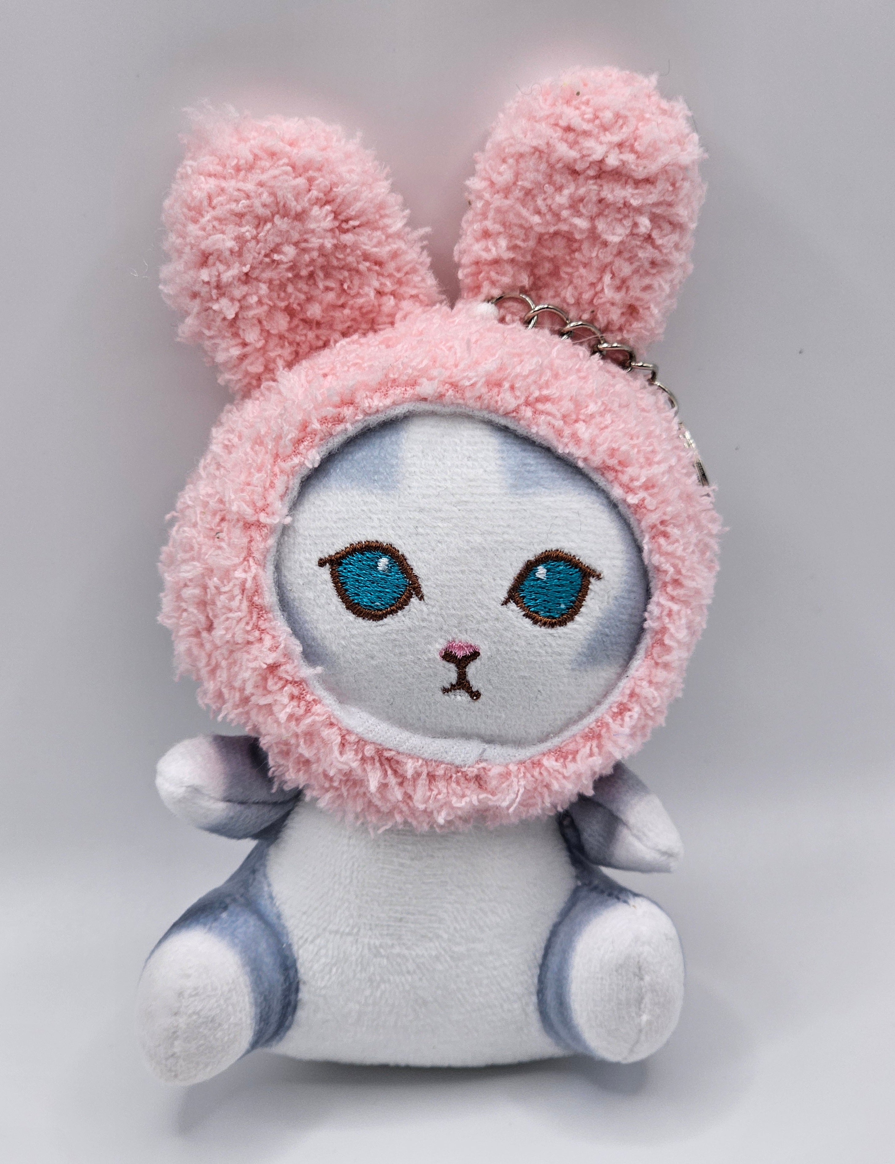 Mofusand Bunny Hood Plush Keychain
