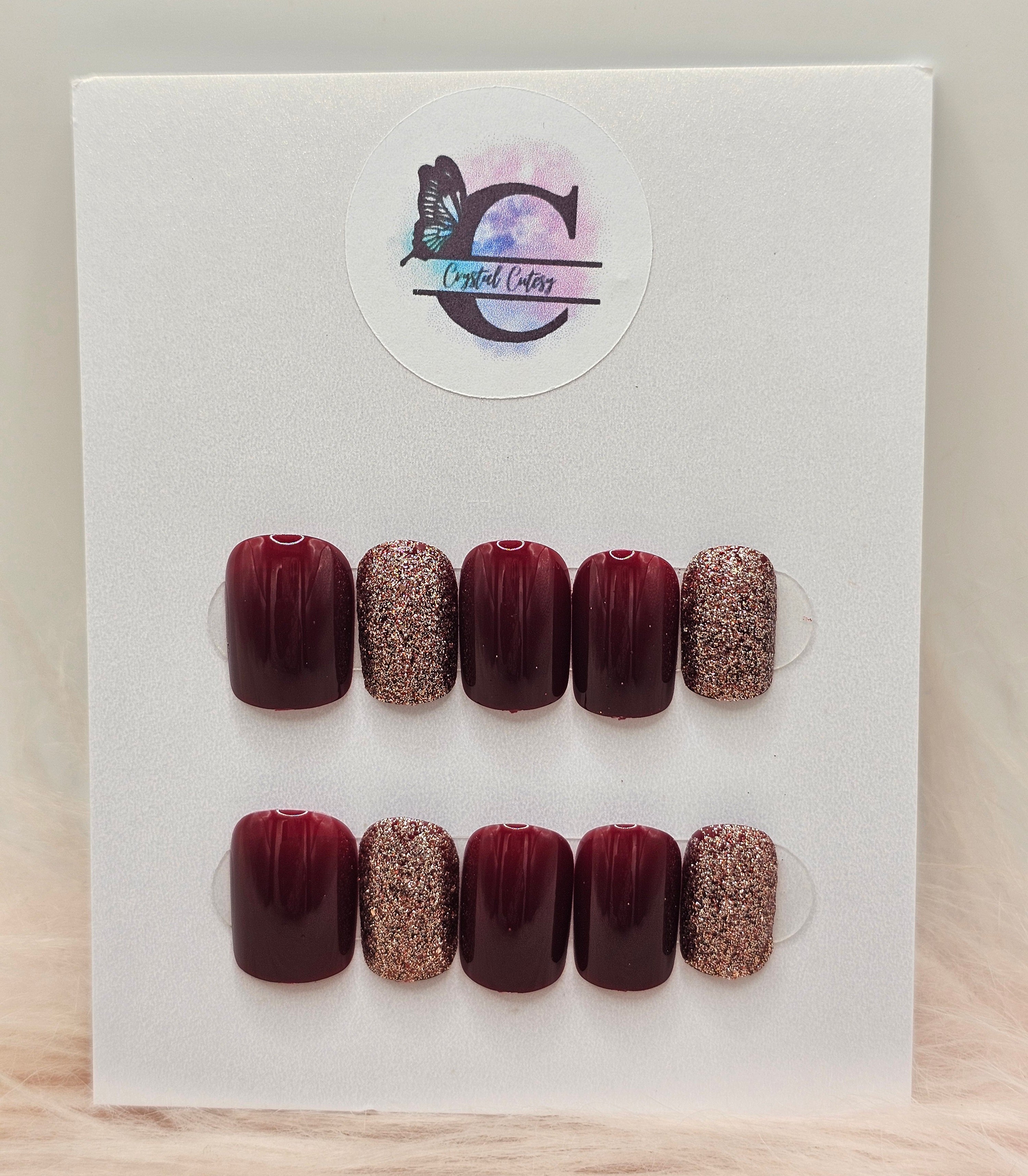 Burgundy Blush Sparkle