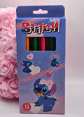 Stitch 12pc Colouring Pencil Set