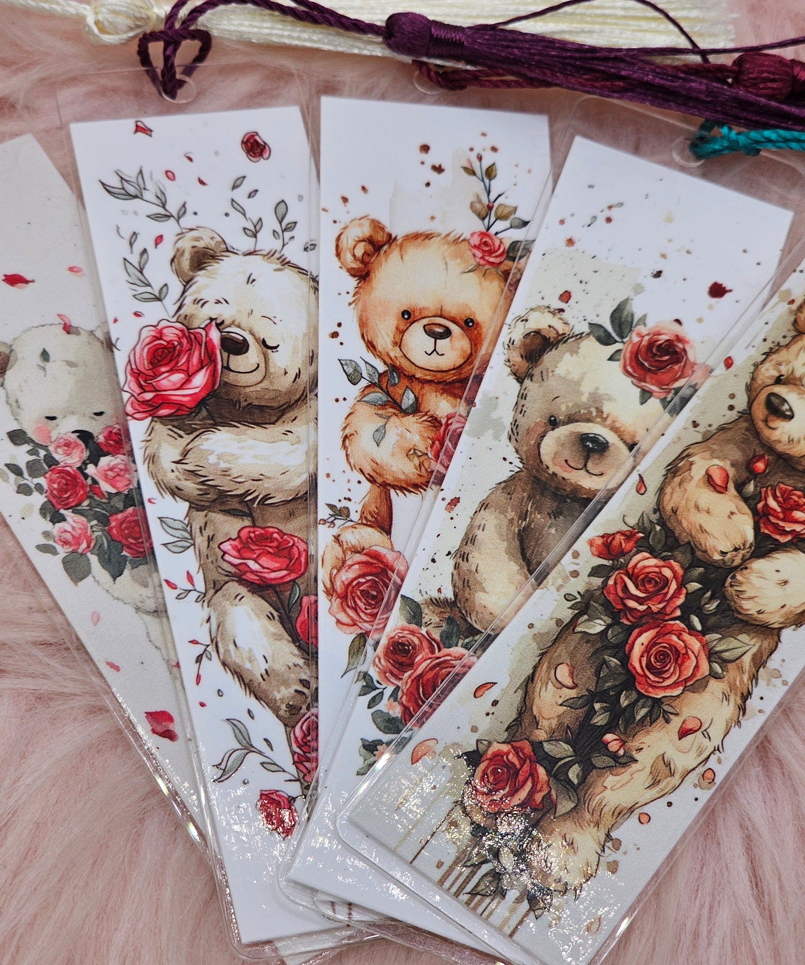 Rose Bear Bookmark