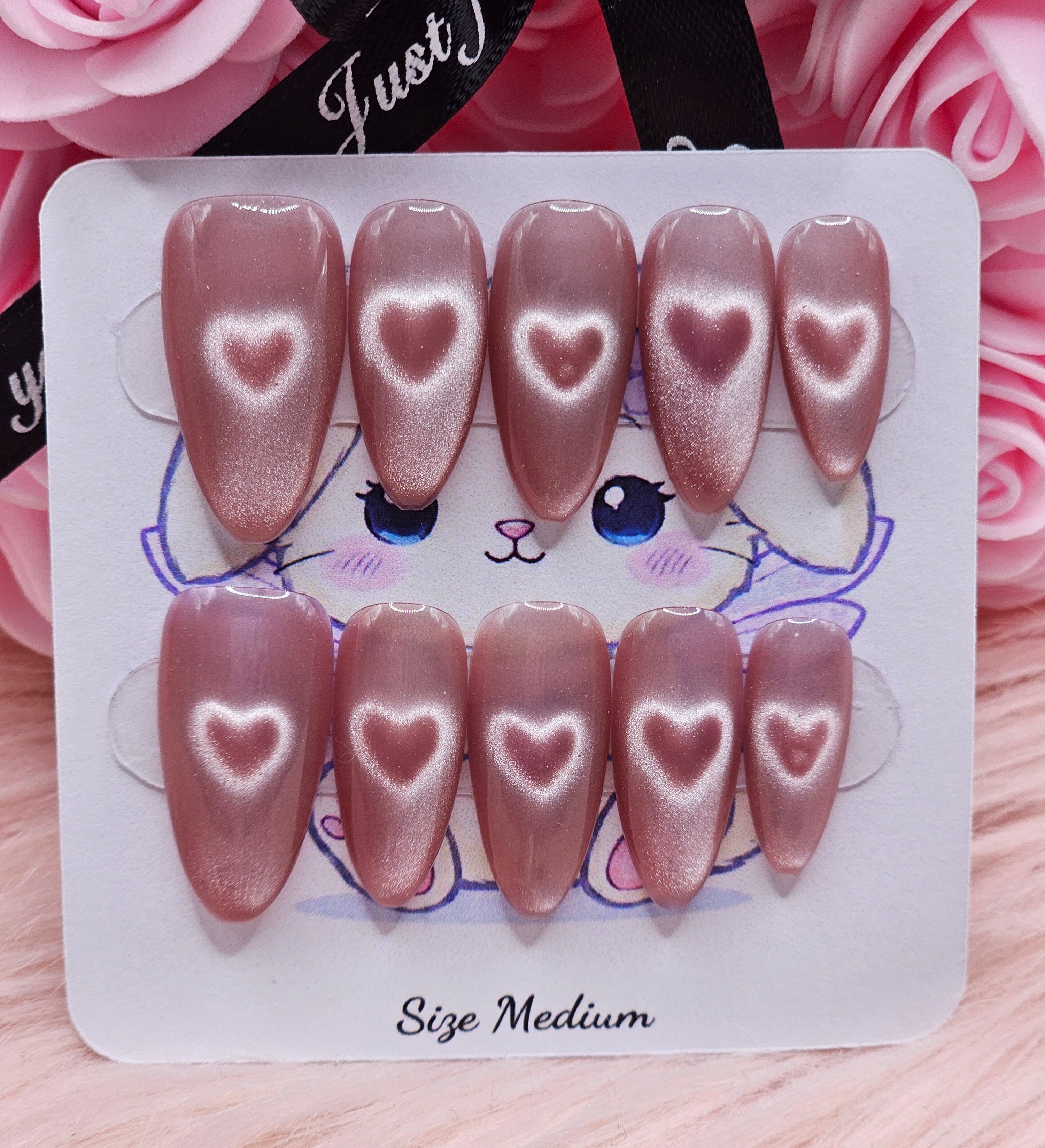 Aura Heart 10 Press-On Nail Set - Size M
