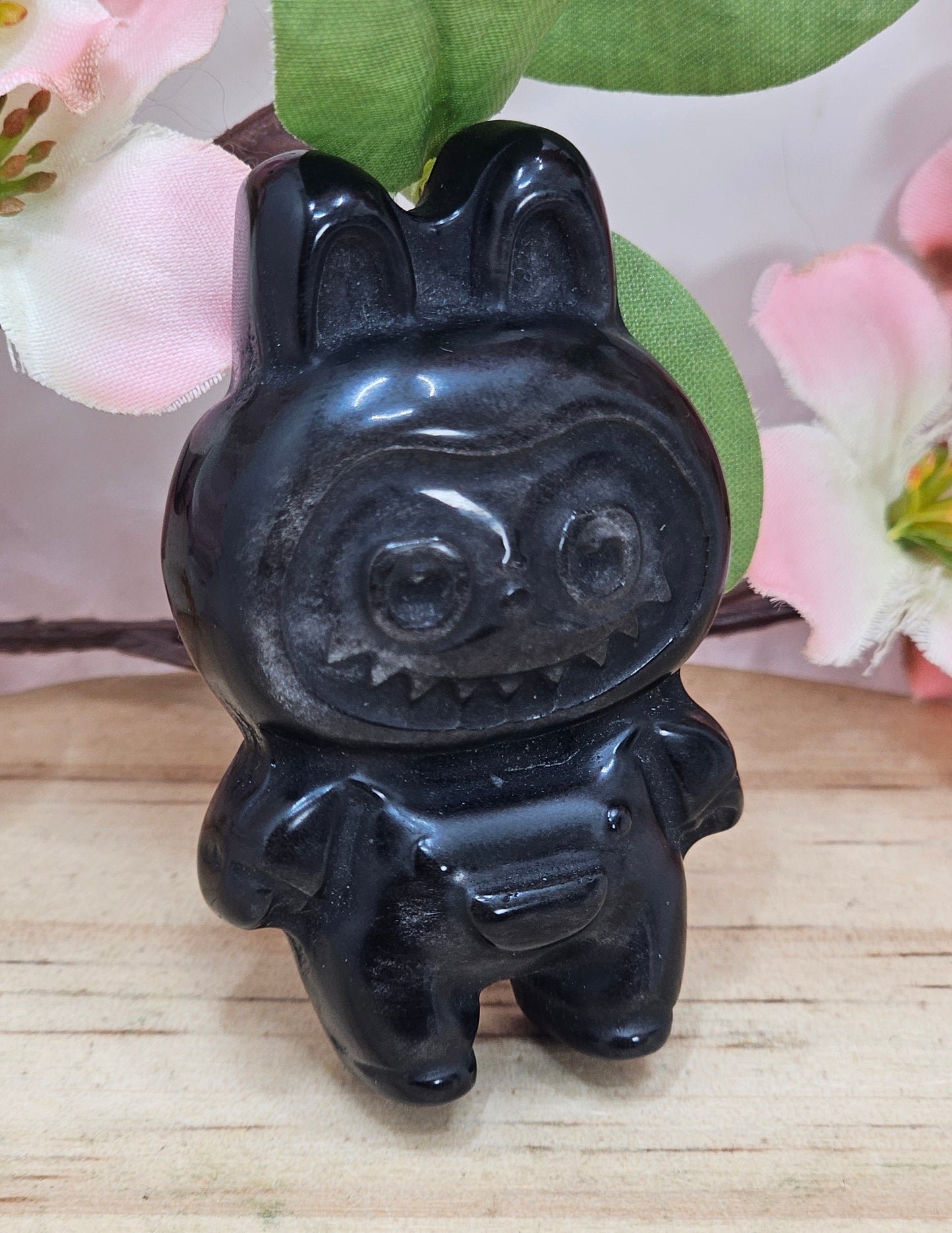 Obsidian Labubu Carving