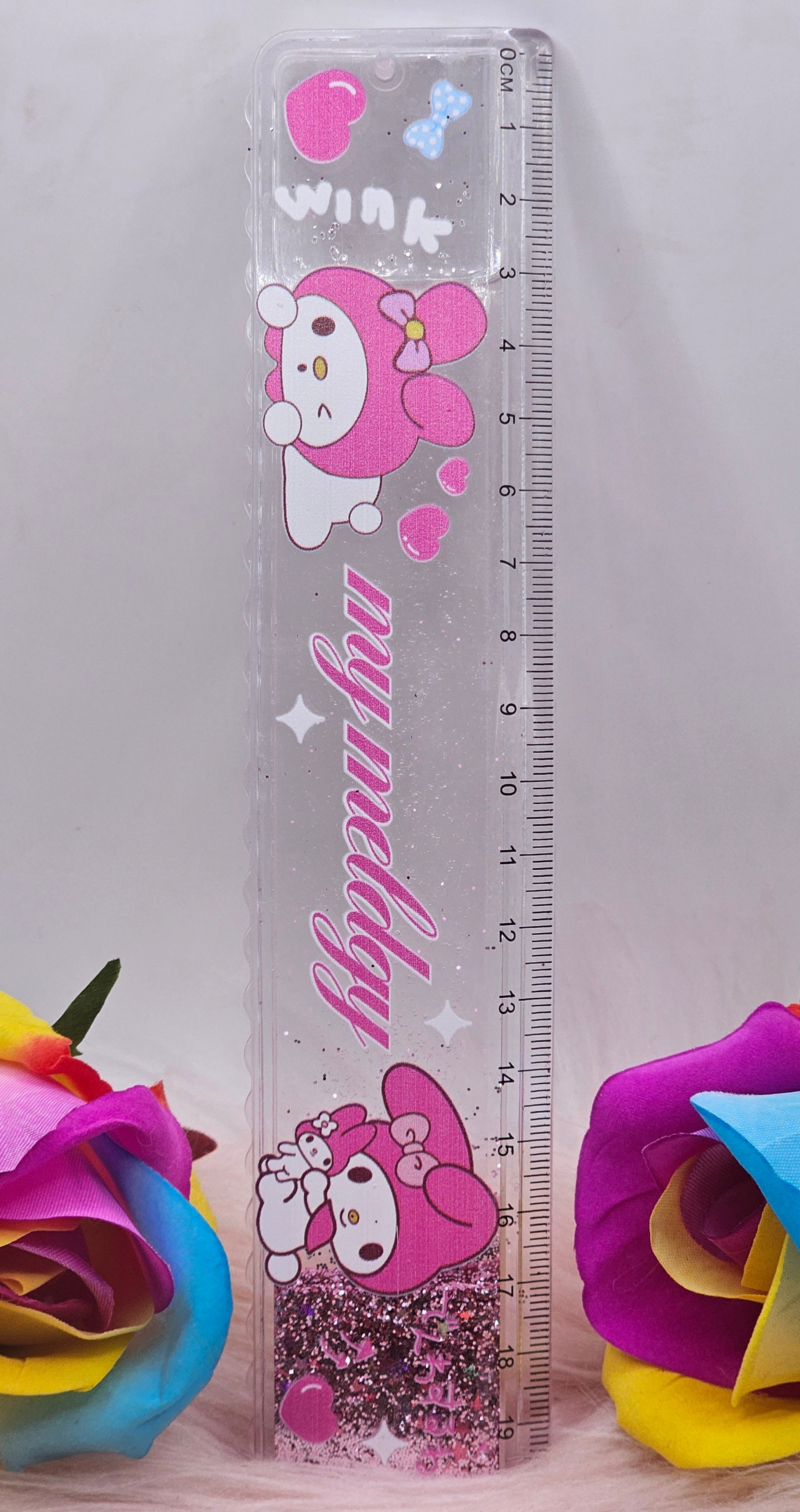 Quicksand Shaker Ruler - My Melody/ Pompompurin
