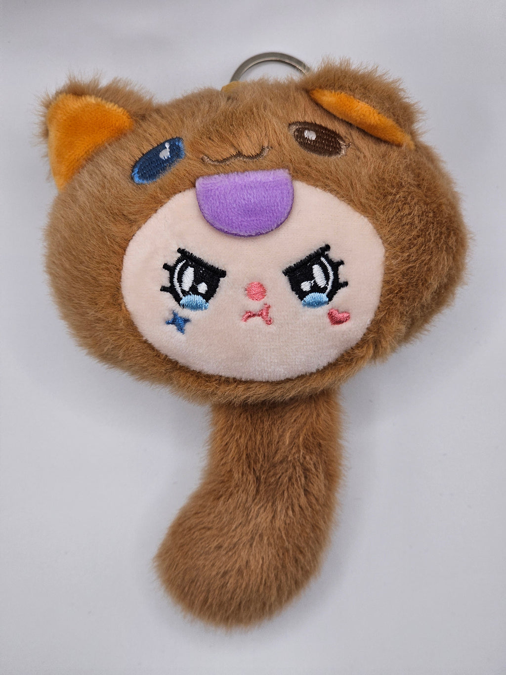 Baby Three Fortune Cat Style Plush Keyring