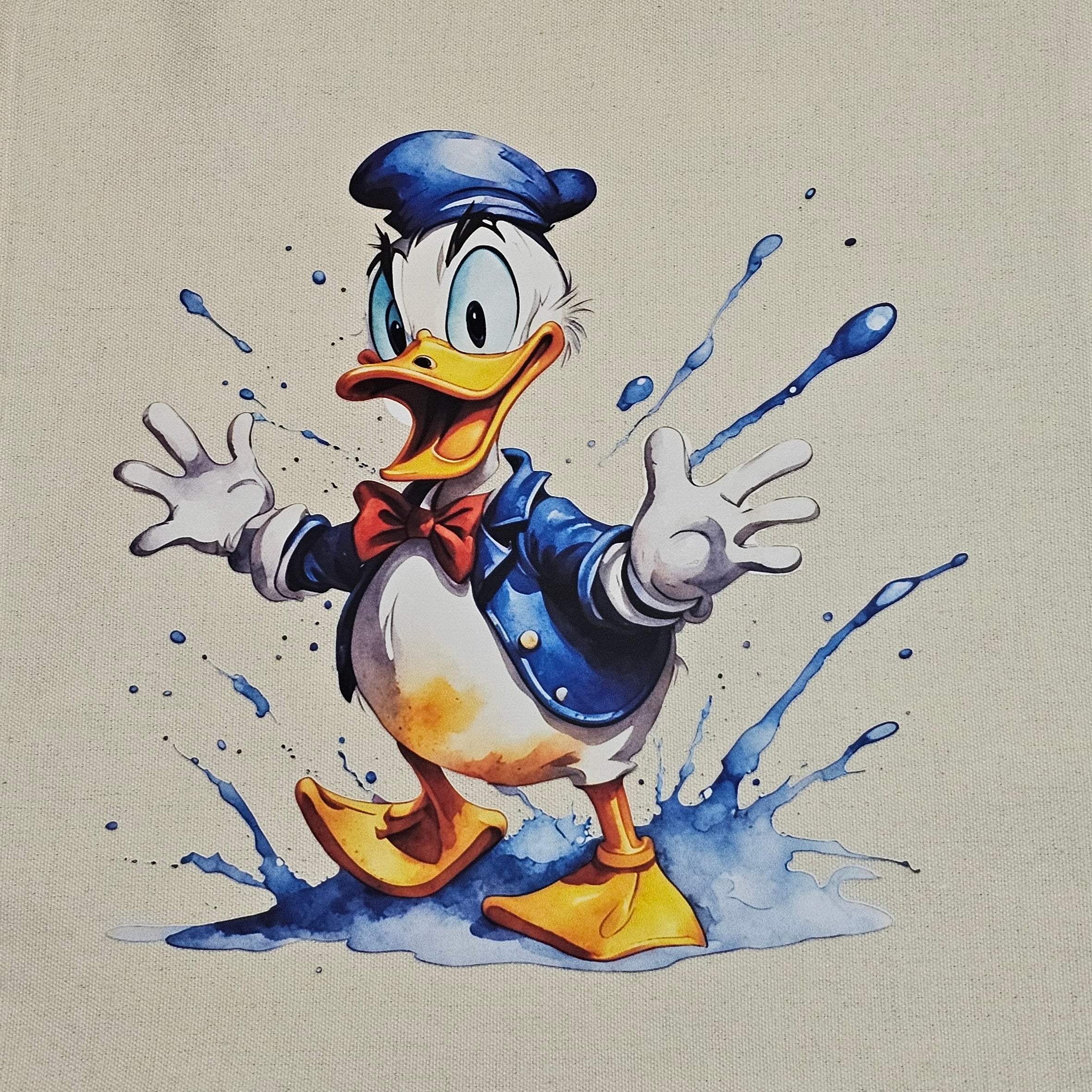 Cartoon Duck Canvas Tote Bag