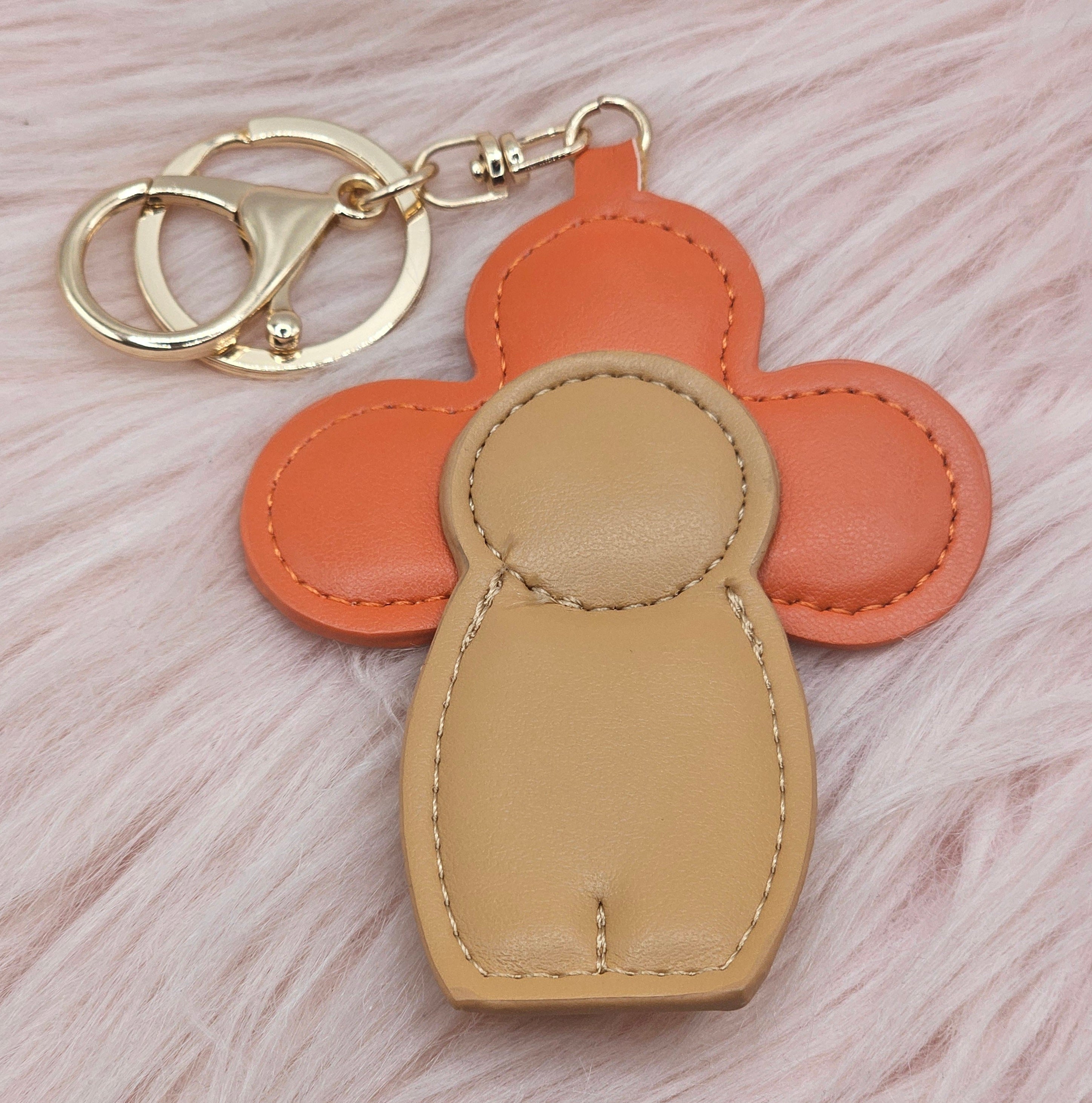 Orange Flower Cutie Keyring Charm