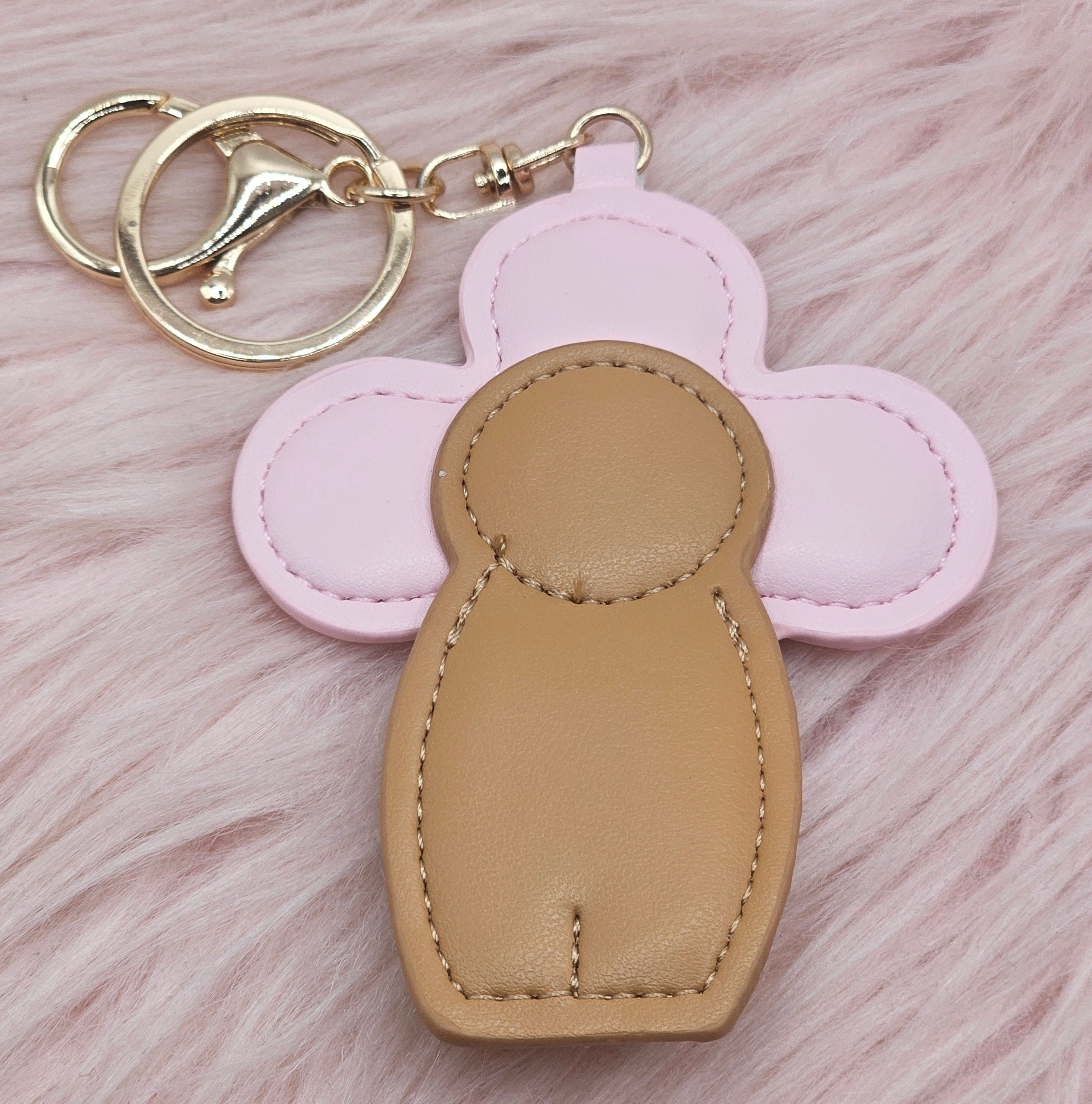 Pink Flower Cutie Keyring Charm