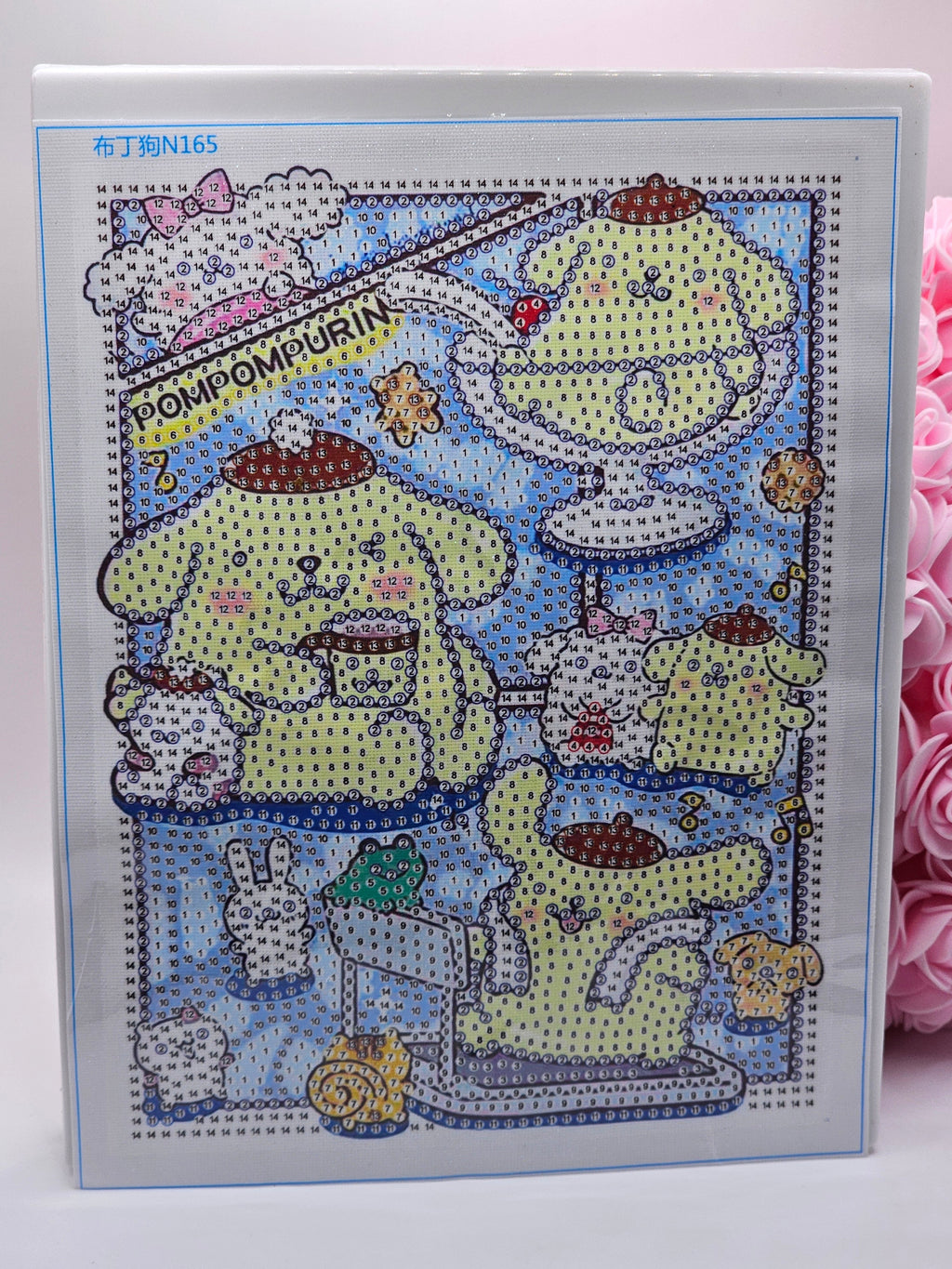 Pompompurin Diamond Painting Kit with Frame – 15 x 20cm