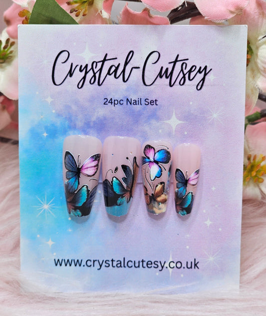 Summer Butterfly Press On Nails