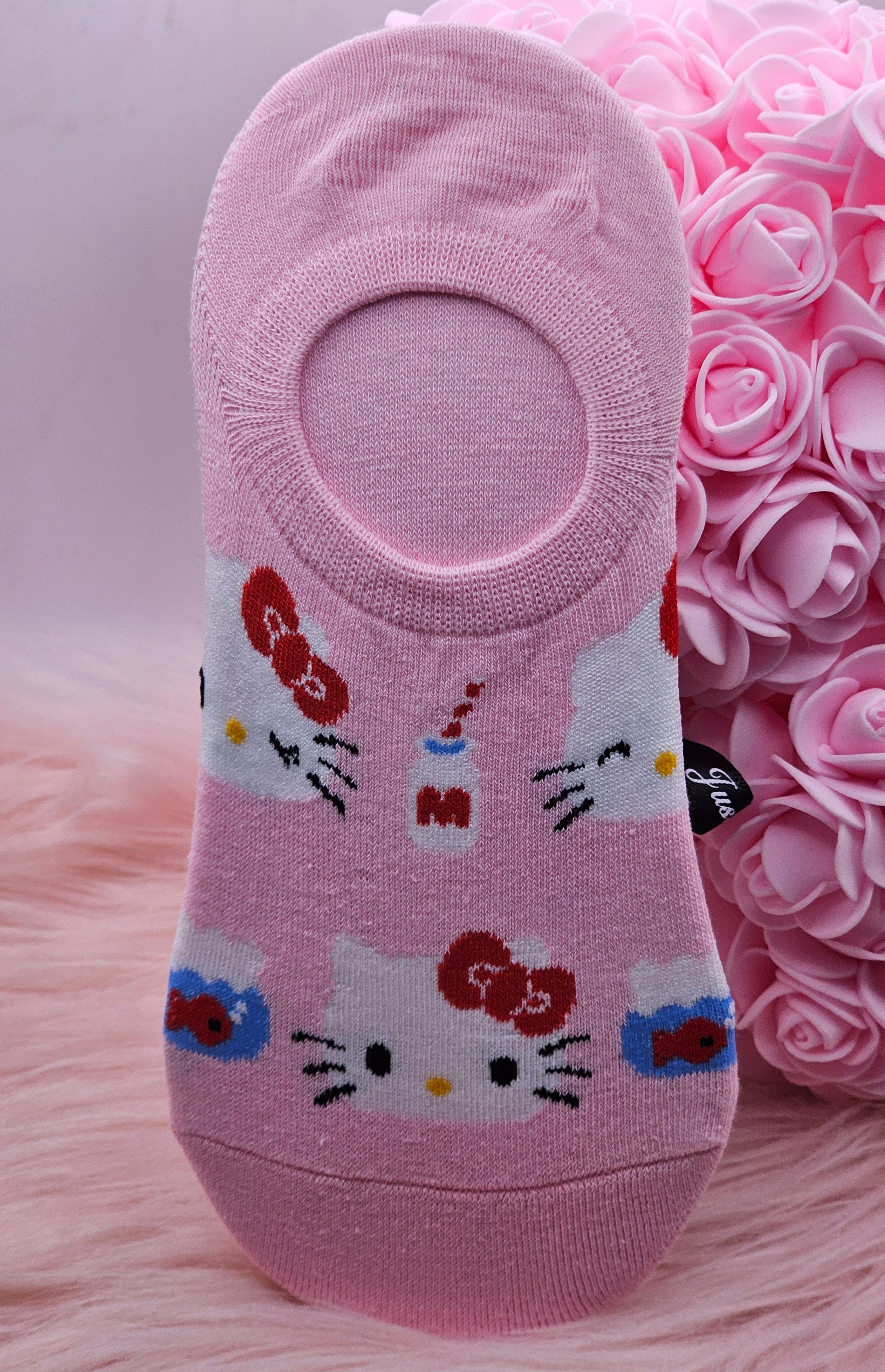 Hello Kitty Fish & Milk Invisible Socks