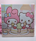 My Melody & Hello Kitty Cake Time Diamond Painting Kit - 20x20cm Canvas