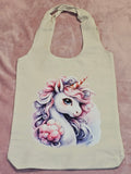 Pastel Unicorn Canvas Tote