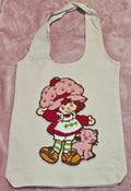 Strawberry Girl Canvas Tote Bag