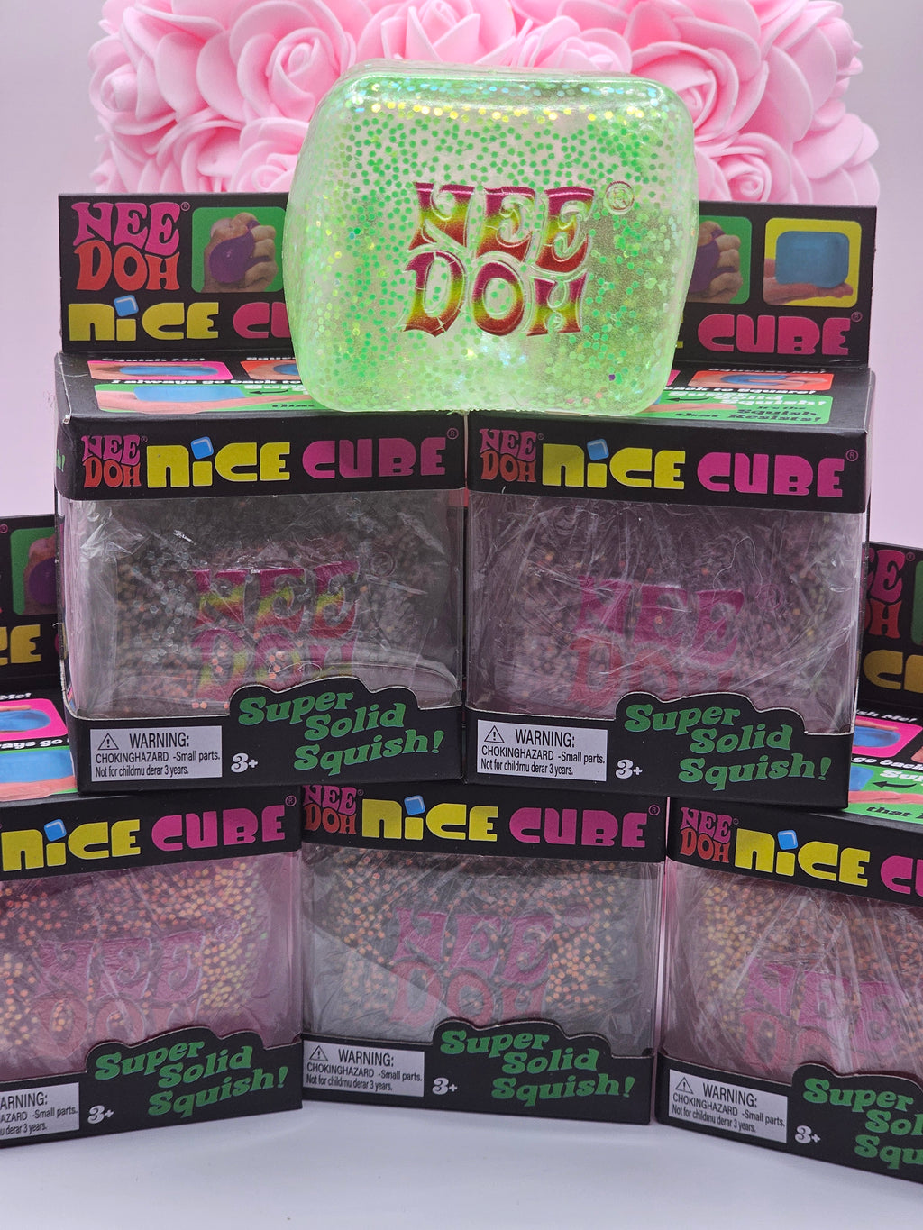 Glow in the Dark Squishy Cube - Random Colour