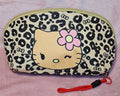 Leopard Print Hello Kitty Makeup Bag