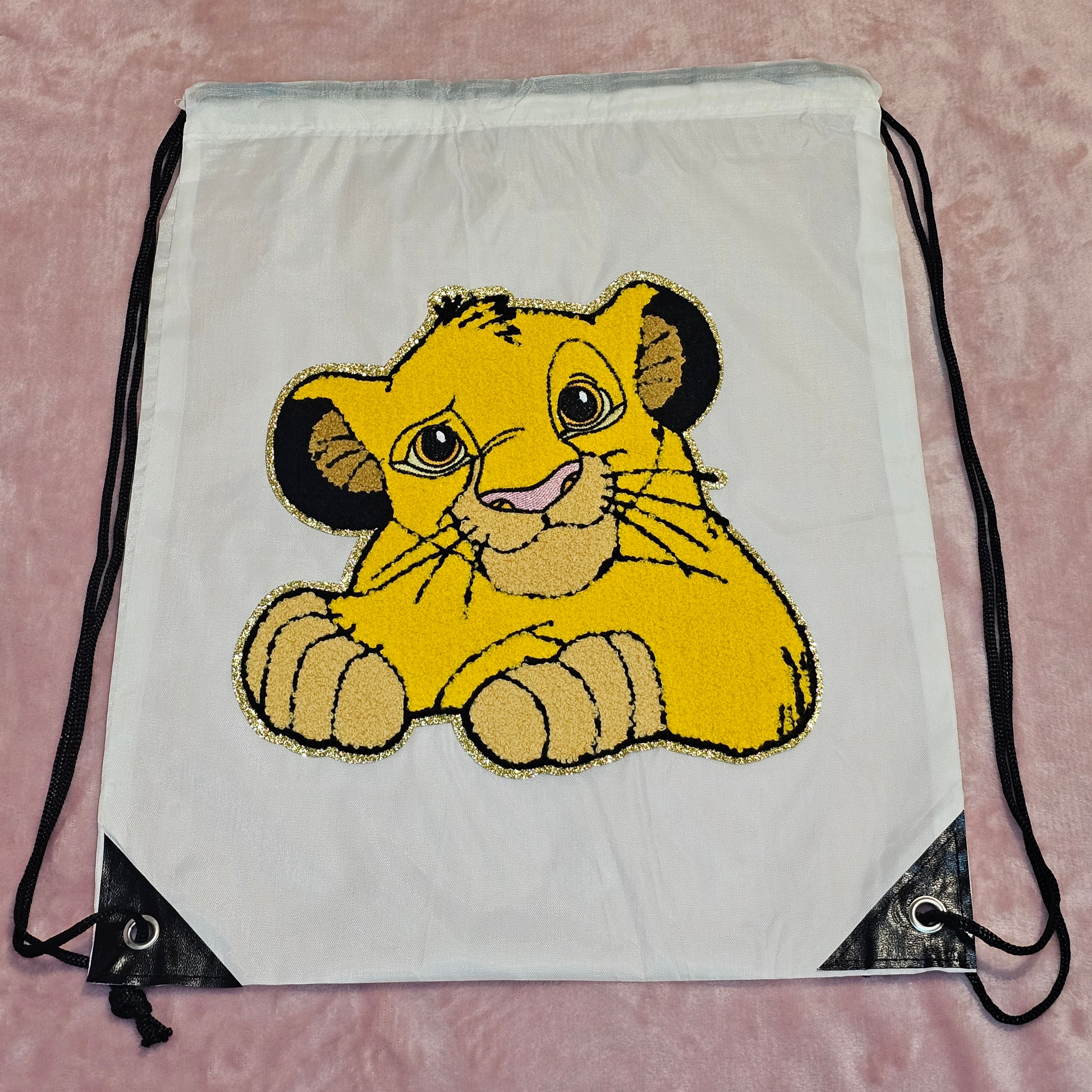 Cute Lion Cub Drawstring Bag