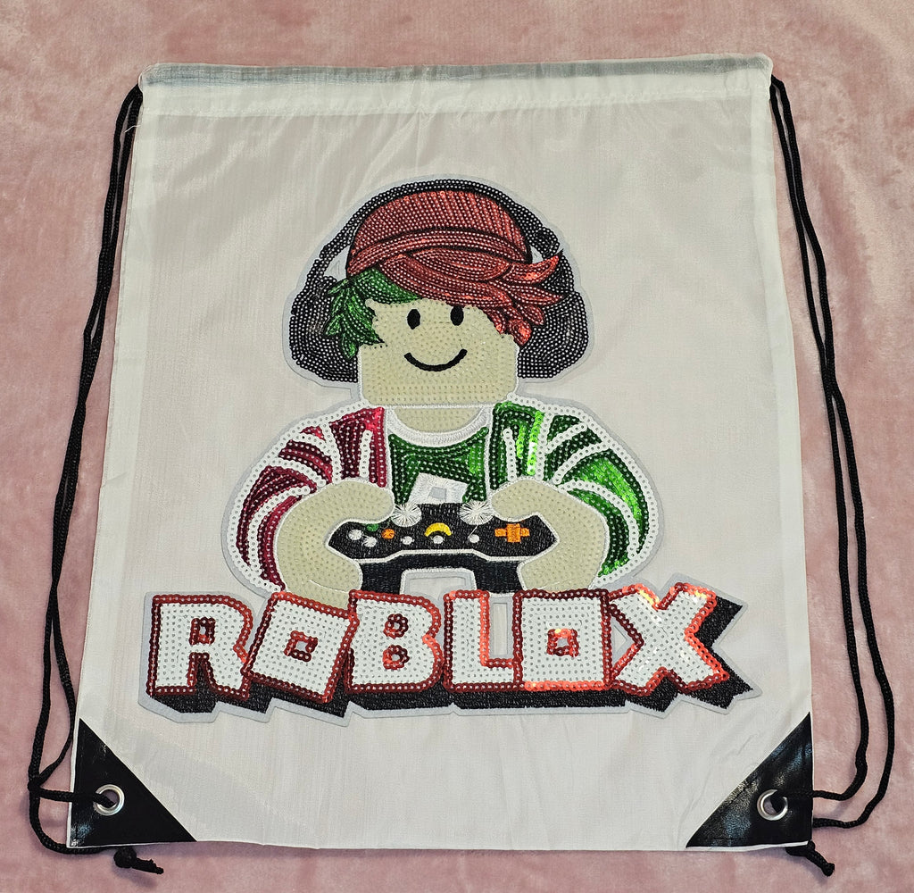 Blox Character Sequin Drawstring Bag