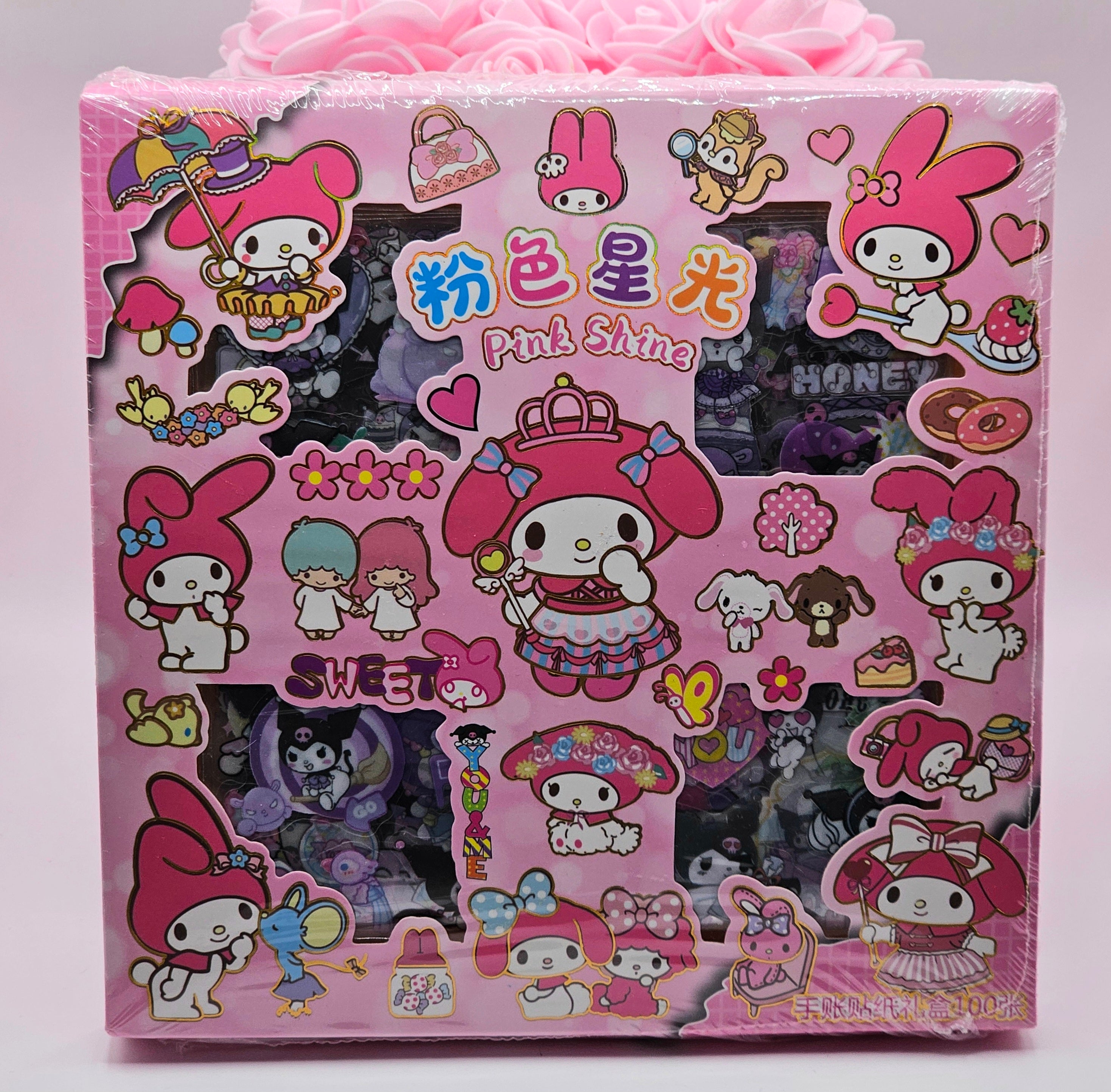 100pc Kawaii Character Sticker Set