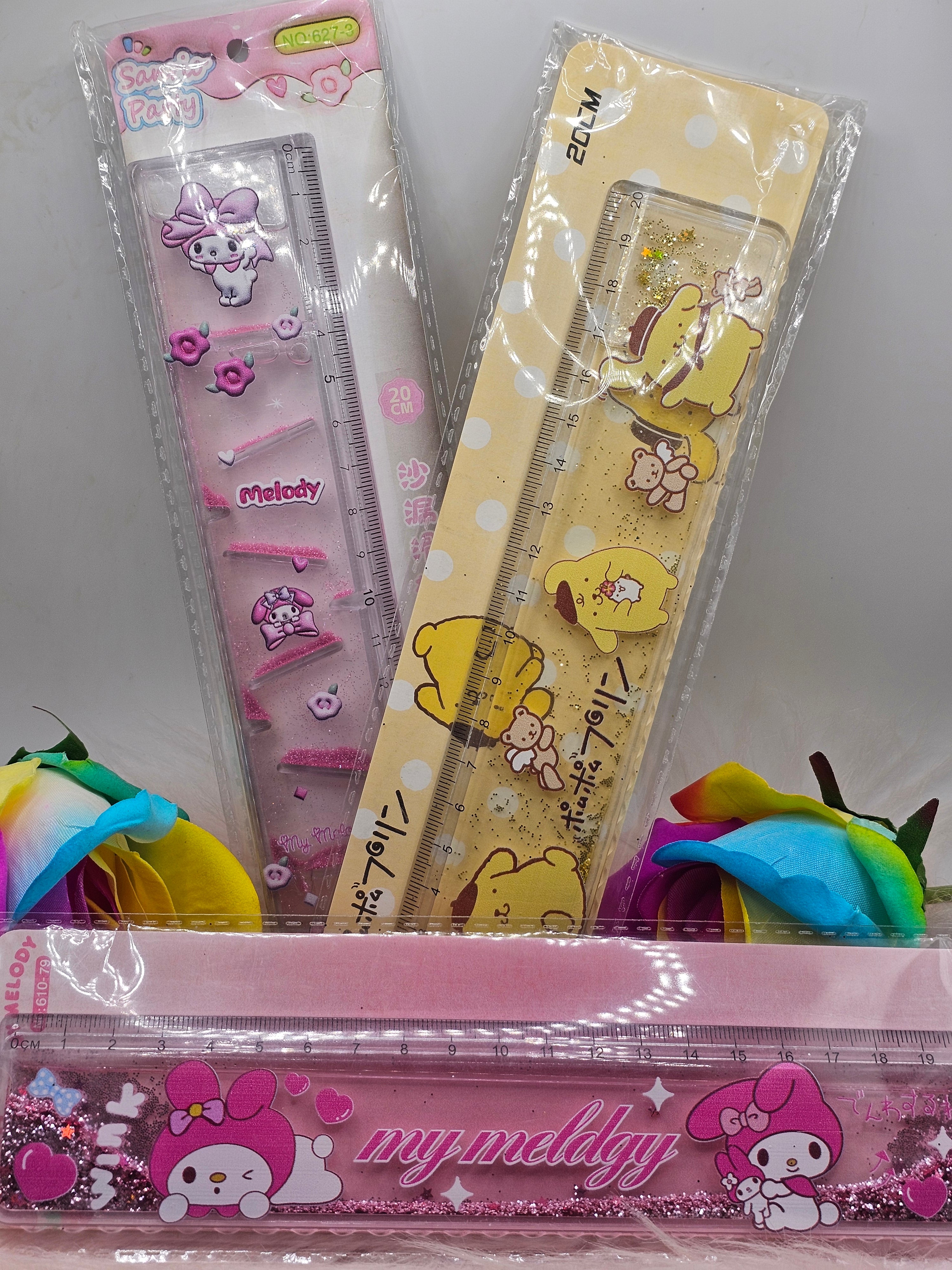 Quicksand Shaker Ruler - My Melody/ Pompompurin
