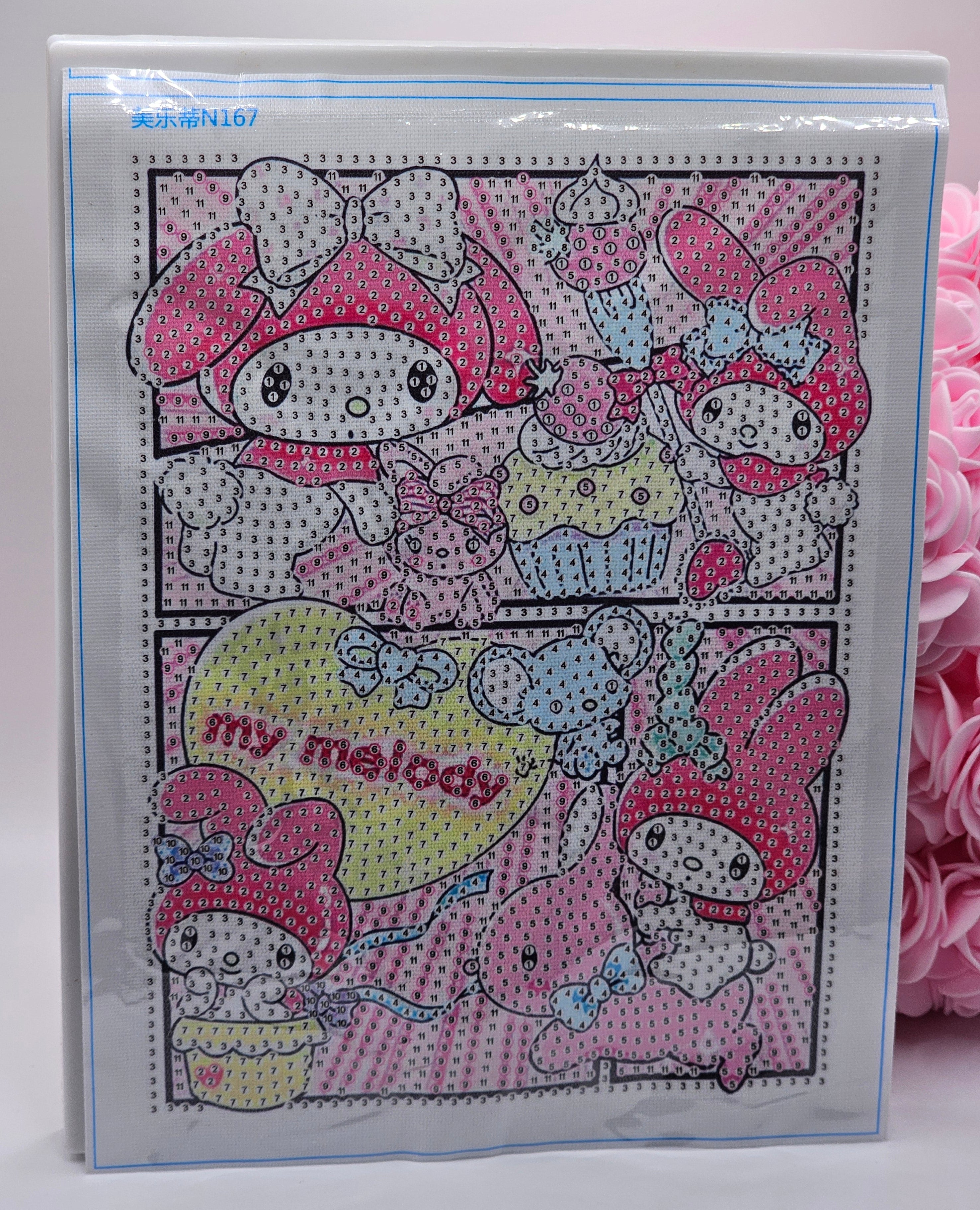 My Melody Diamond Painting Kit with Frame – 15 x 20cm