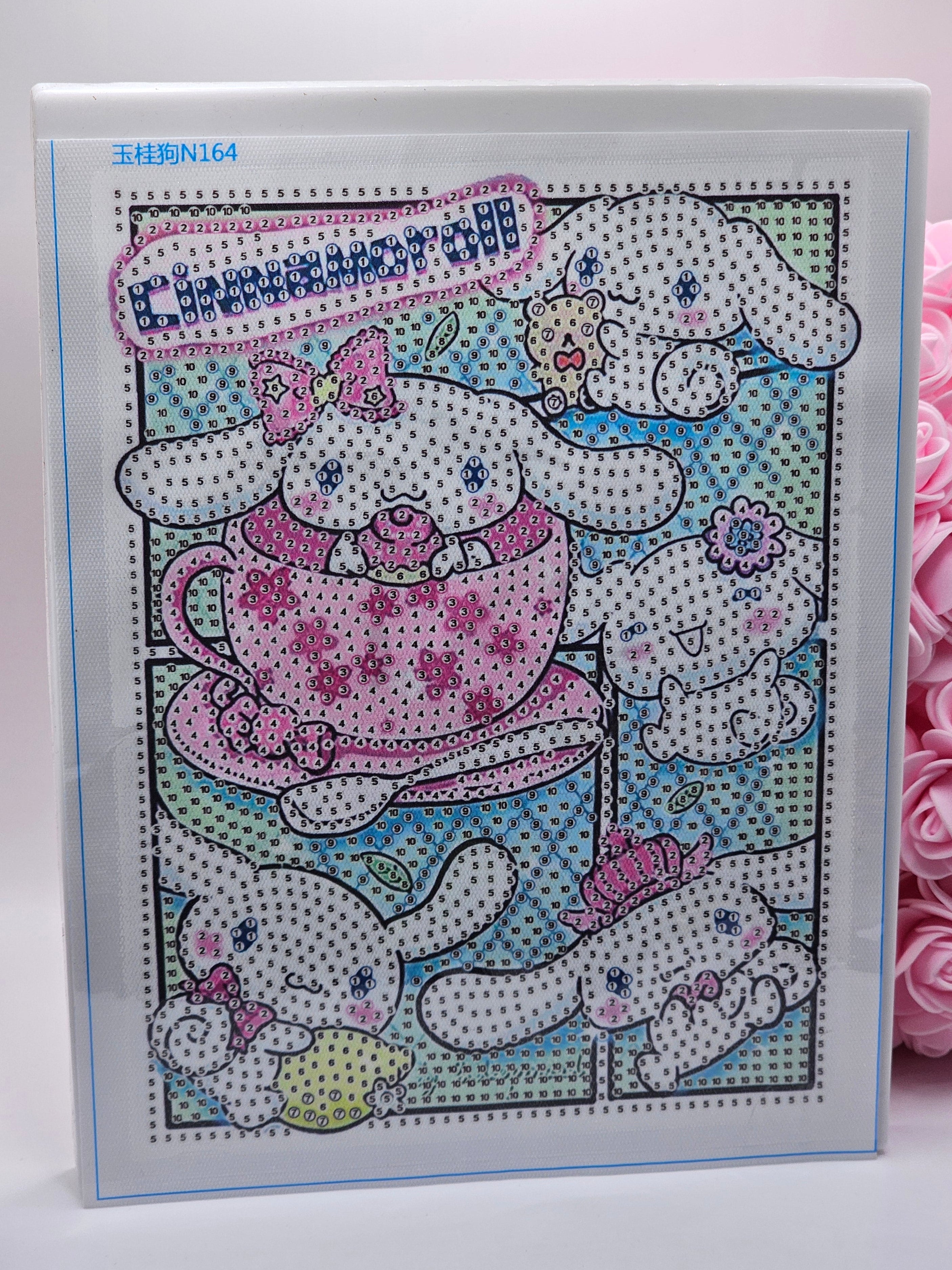 Cinnamoroll Diamond Painting Kit with Frame – 15 x 20cm