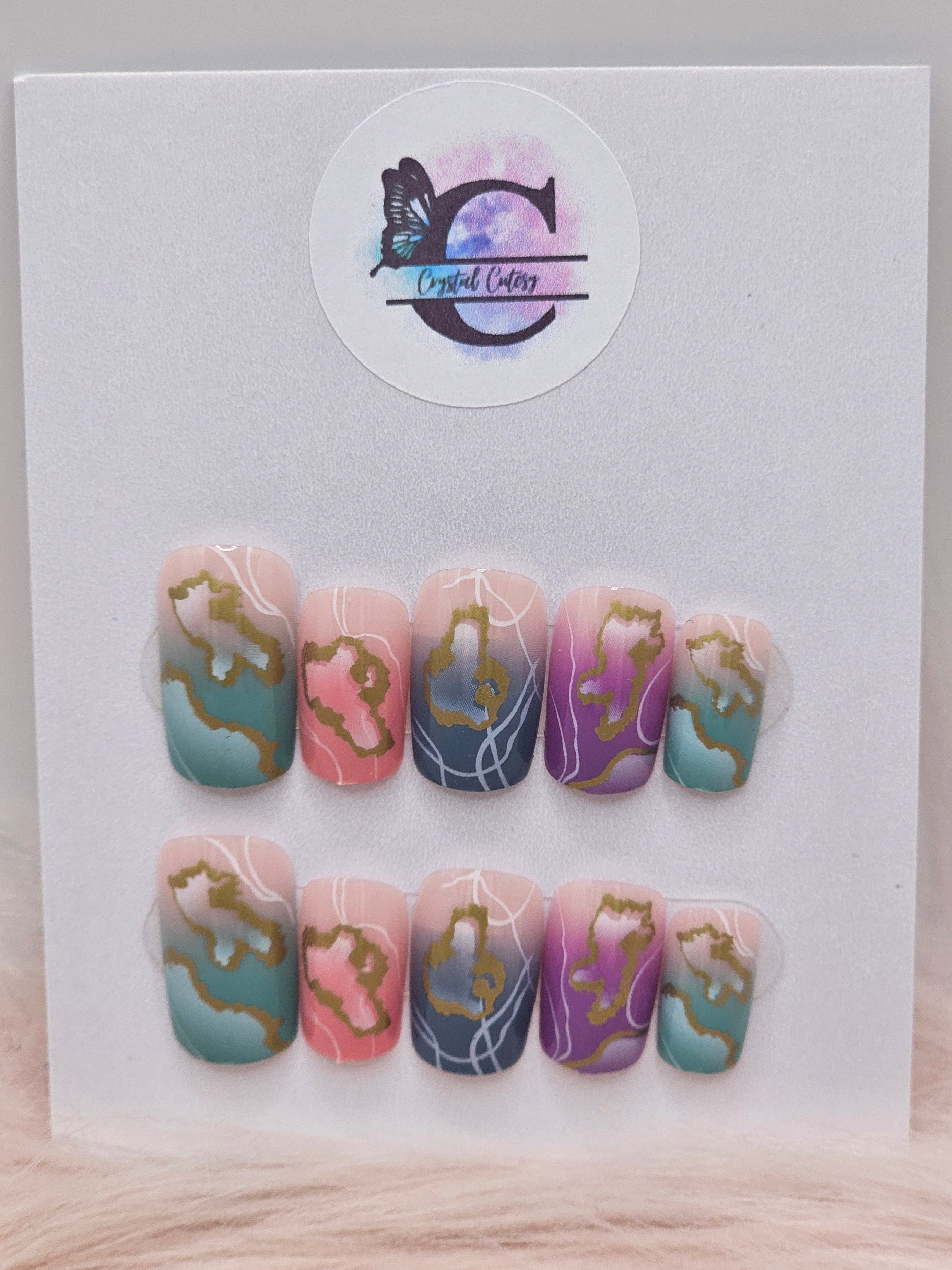 Marble Dreams 24pc Nail Set