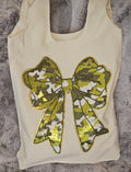 Camo Bow Canvas Tote Bag