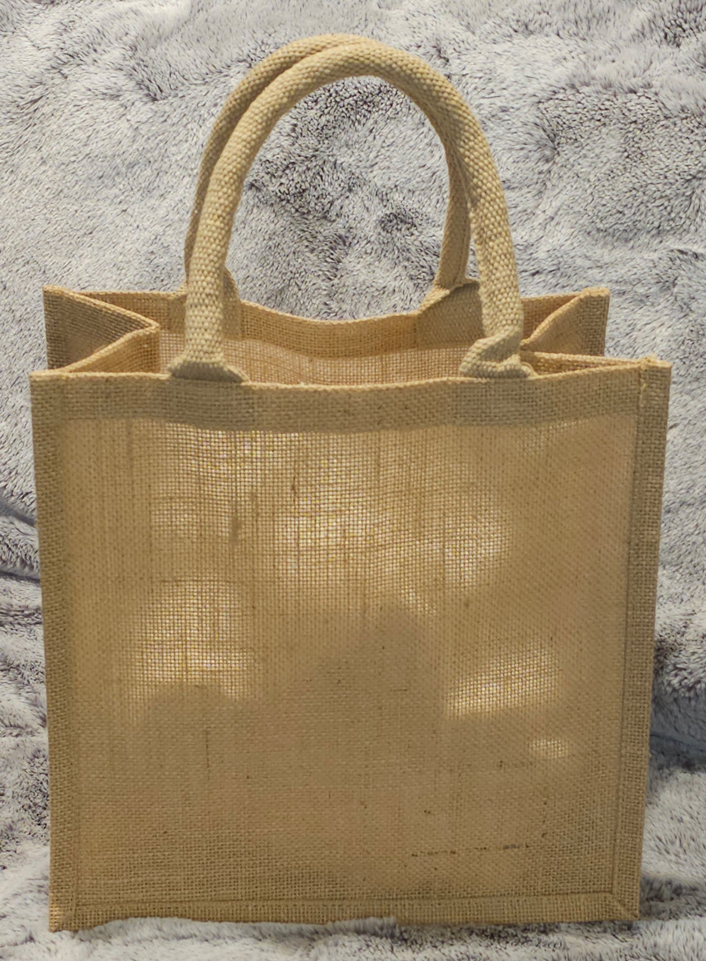 Butterfly Heart Jute Tote Shopper