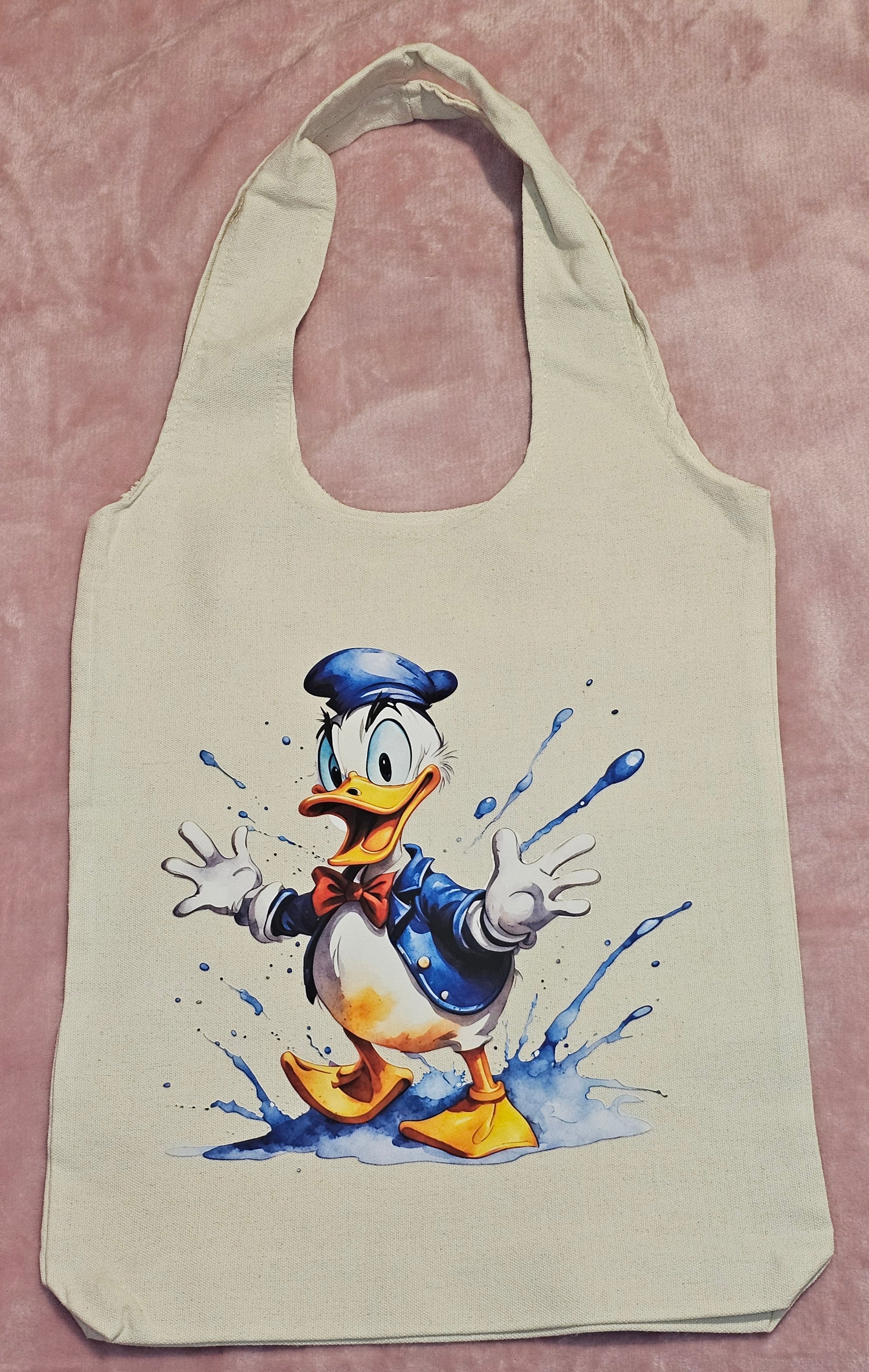 Cartoon Duck Canvas Tote Bag