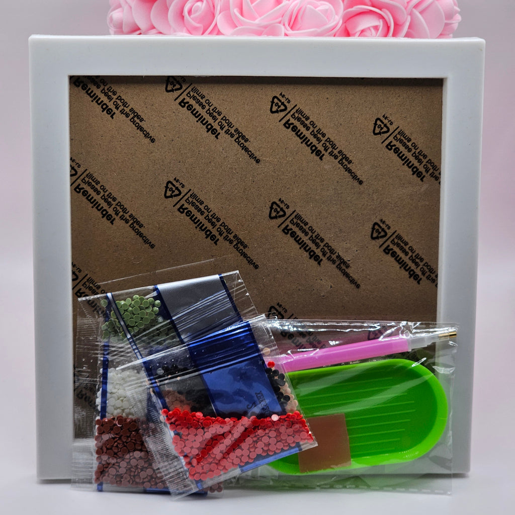 Hello Kitty Rose Bouquet Diamond Painting Kit - 15x15cm