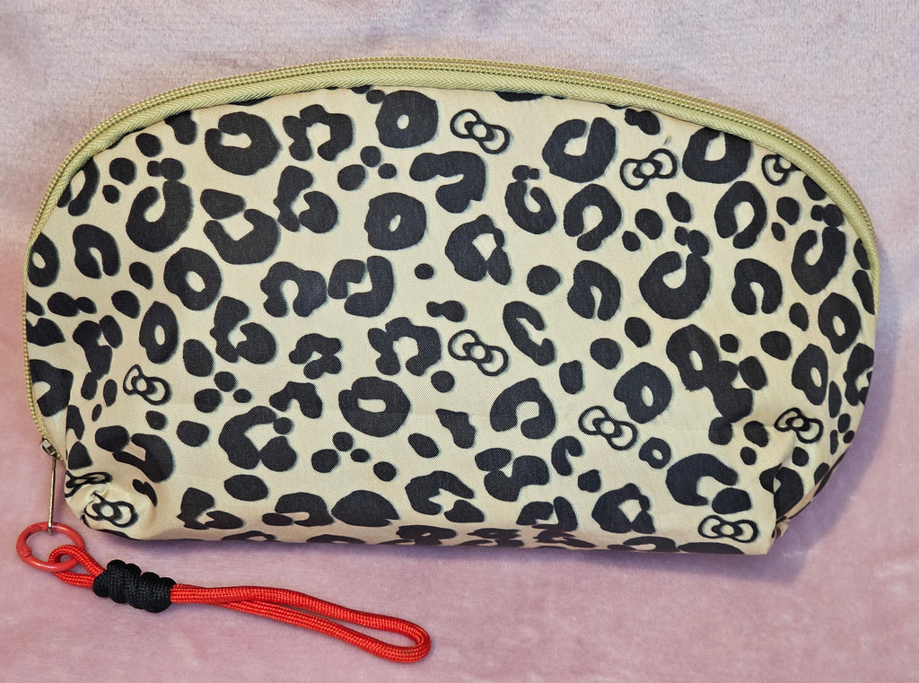 Leopard Print Hello Kitty Makeup Bag
