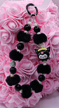 Black Kuromi Beaded Phone Charm