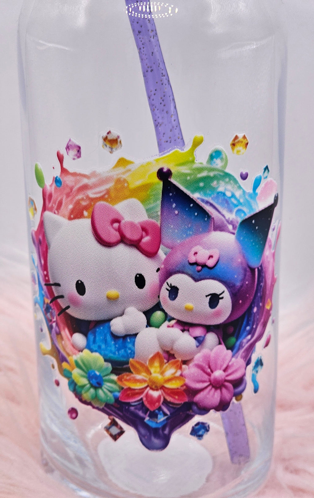 Hello Kitty & Kuromi Glass